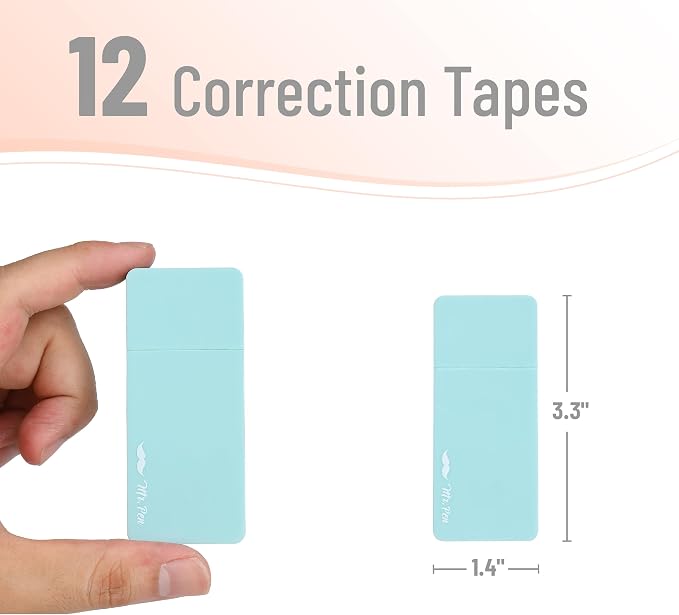 Mr. Pen- Aesthetic Correction Tape Bulk, 0.2" x 236", 12 pcs, Pastel Colors | Cute Correction Tape