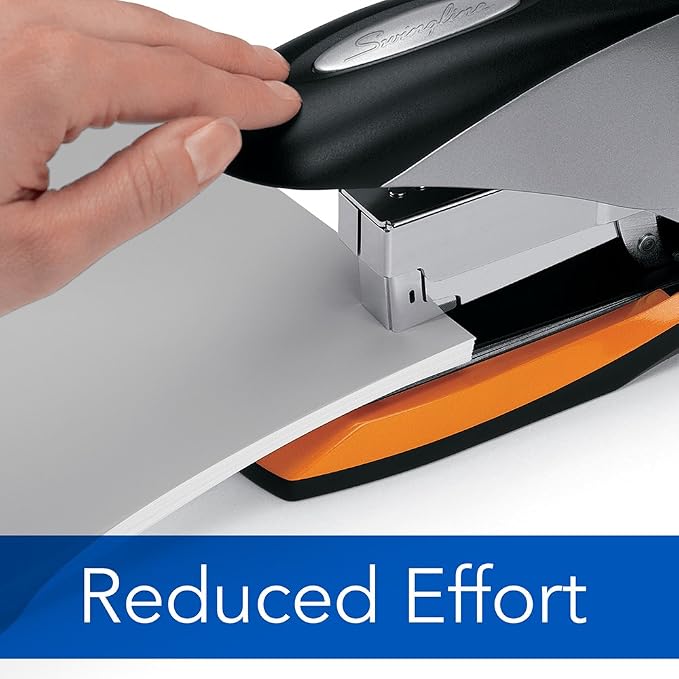 Swingline Stapler, 70 Sheet Capacity, Reduced Effort, Full Strip, Desktop Stapler, Optima 70, Silver (87870)