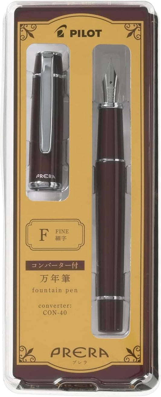 Pilot Fountain Pen Red Brown Fine Pont P-FPR-1-RBN-F With Original Stylus Ballpoint Touch Pen