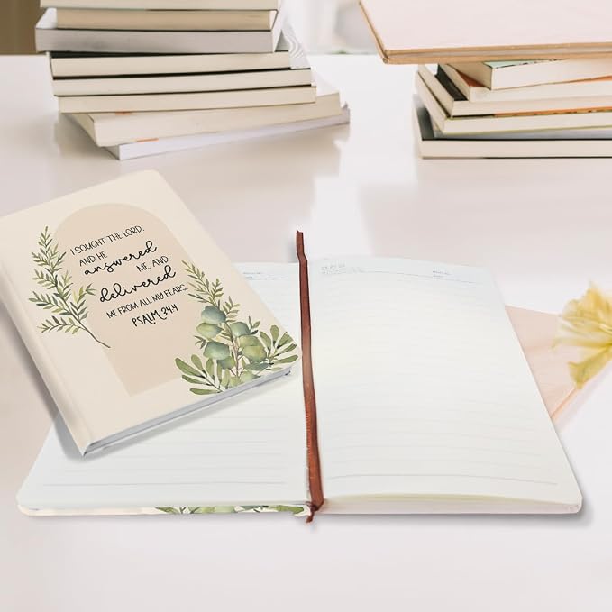 Encouraging Bible Verse Hard Shell Journal Notebook 200 Sheets (5.8 x 8.3)2 | Christian Gifts for Women, College Ruled Notebook, Inspirational Notebooks, Journals for Writing Planner Note Taking
