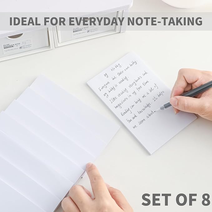 QiCheng Note Pads Memo Pads Small Notepad 50 Sheets 4X6 note pad Scratch Pads for Writing Blank Scratch Pads (8)