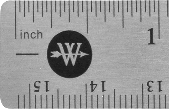 Westcott 10414 Stainless Steel Metal Ruler with Non-Slip Cork Base, 6 in