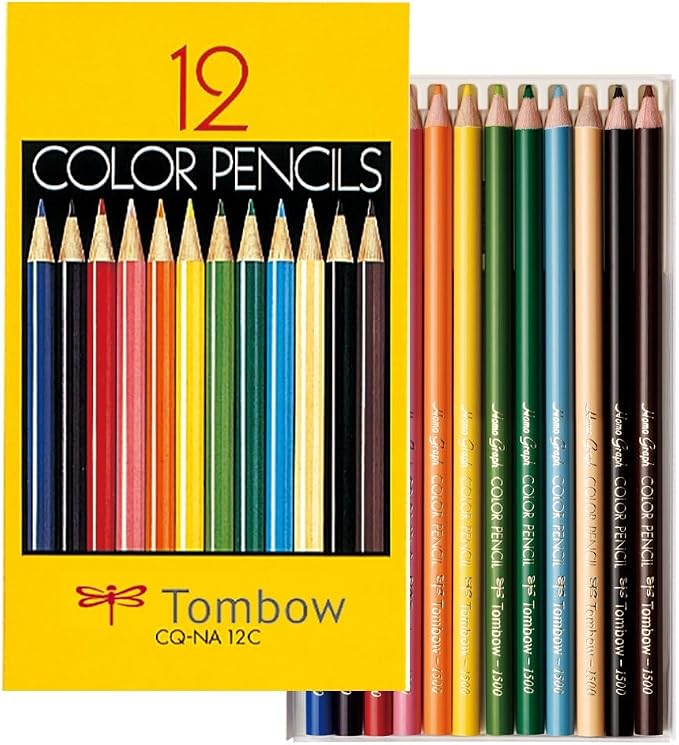 Tombow CQ-NA12C Colored Pencils NA 12 Colors in Paper Box