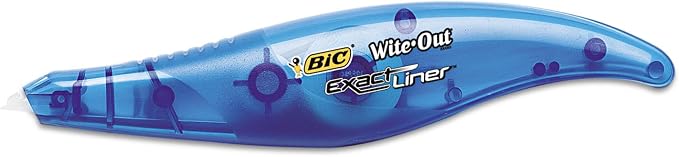 BIC WOELP21 Wite-Out Exact Liner Correction Tape, 1/5-Inch x 236-Inch, Blue/Orange, 2/Pack (BICWOELP21)