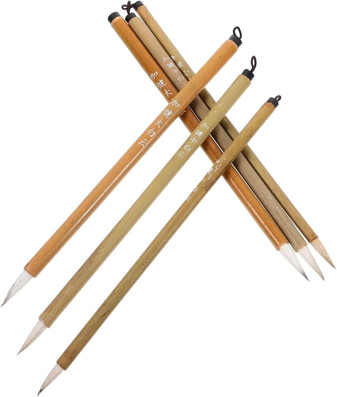 LALAFINA 12 Pcs Chinese Calligraphy Brush Set Sumi Brushes for Ink Traditional Calligraphy Brush Pen for Beginners Writing Drawing Painting 8.66 in