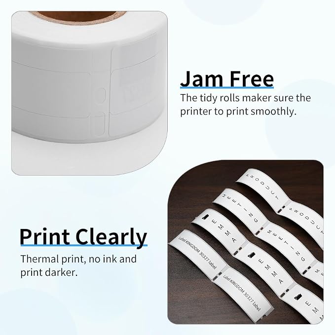 12Roll Compatible with Dymo LW 30327 1-Up File Folder Label 9/16" x 3-7/16" | Work with Labelwriter 330 400 450 Turbo Twin 4xl Printers, 130 Stickers per roll, Label KINGDOM LW White Paper Labels