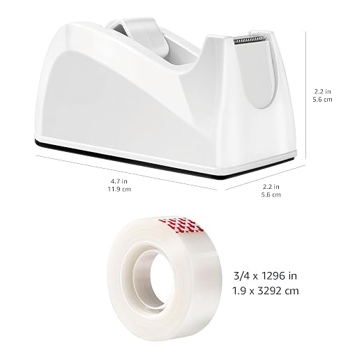 Amazon Basics Matte Finish Tape Dispenser with 16 Refill Rolls, 3/4" x 1300" (36 yds)