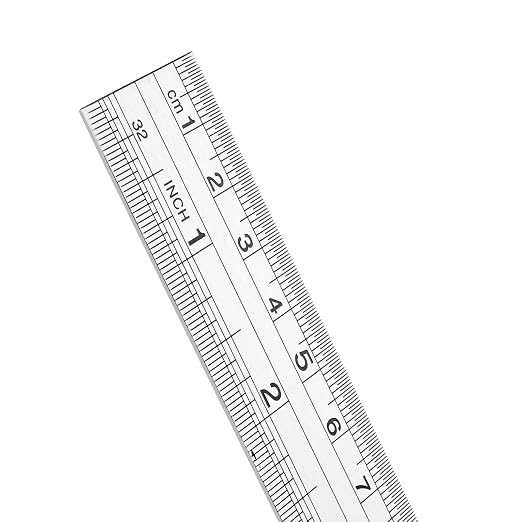 20 Pack 12 Inches Stainless Steel Ruler, Precision Metal Rulers, Straight Edge Ruler for Office, Woodworking, Engineering