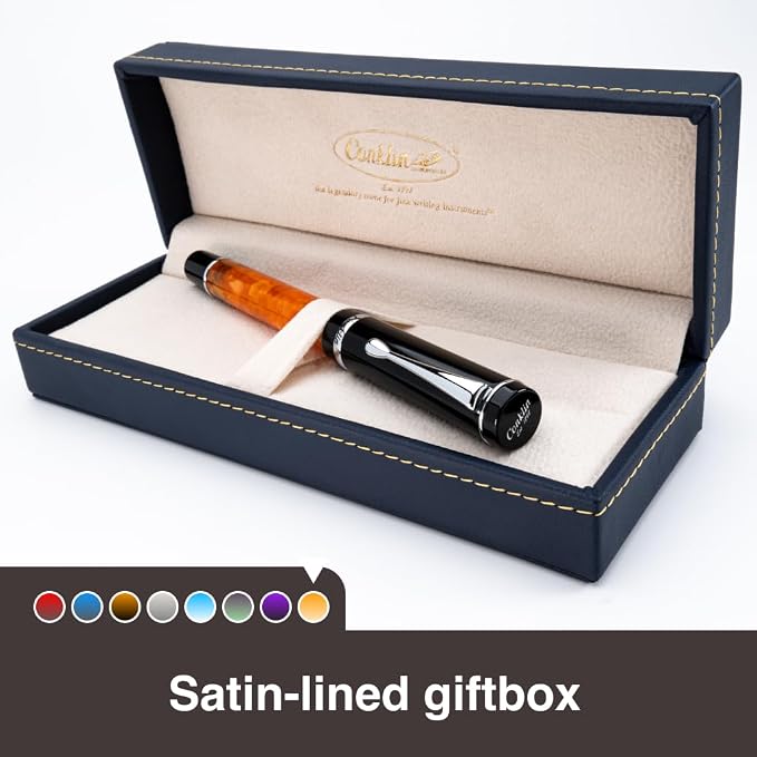 Conklin Duragraph Fountain Pen Orange Nights - Extra Fine Nib, Precision Writing Instrument with Vibrant Finish