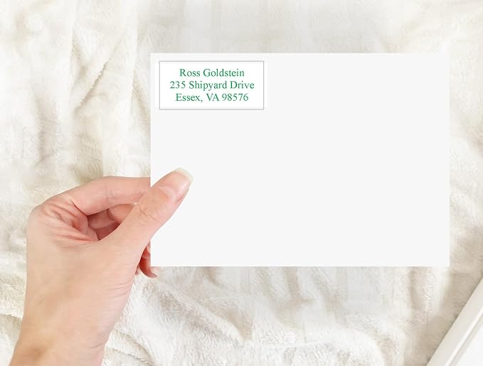 Return Address Labels Personalized, Address Labels for Envelopes, Return Labels Personalized Self Adhesive - Mailing Labels for Envelopes, 150 Labels On Sheets (White) - 21 Colors, 2 5/8" x 1"