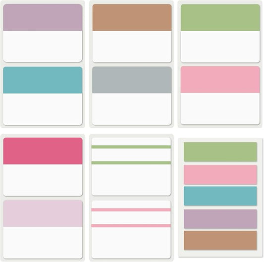 ELII 300 PCS Tabs 2 Inch Sticky Index Tabs,21 Sets Page Markers Macaron | Writable Repositionable Page Markers,File Tabs Self Adhesive,Tape Flags,Pages Notebooks, Smooth Writing,Safety Material