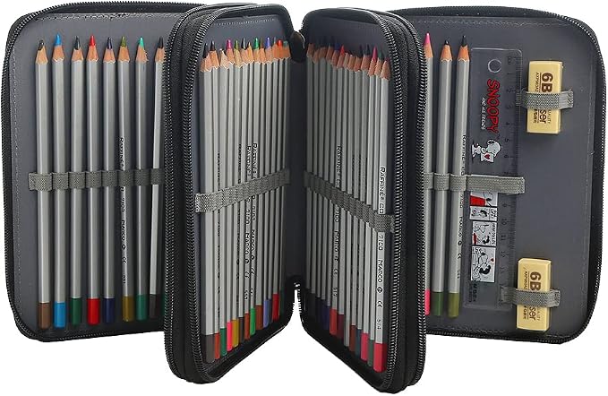 Portable Colored Pencil Case-72 Slots Colored Pencil Case Organizer with Zipper for Watercolor Pens, Pencil Case Organizer for Artist