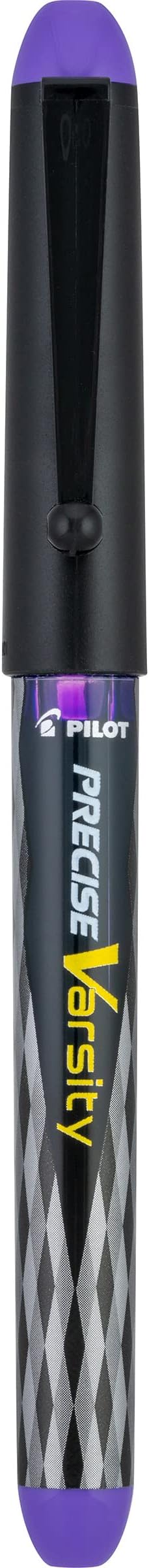 Pilot Precise Varsity Pre-Filled Fountain Pens for Writing, Medium Point Stainless Steel Nib, Purple Ink, 1.0mm, 12-Pack