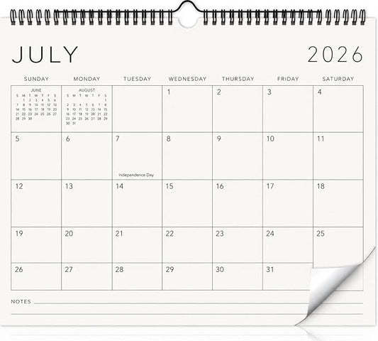 Beautiful 2026 Wall Calendar - Runs from January 2026 until July 2027 - Large 14.5" x 11.5" Office Wall Calendar for Easy Organizing