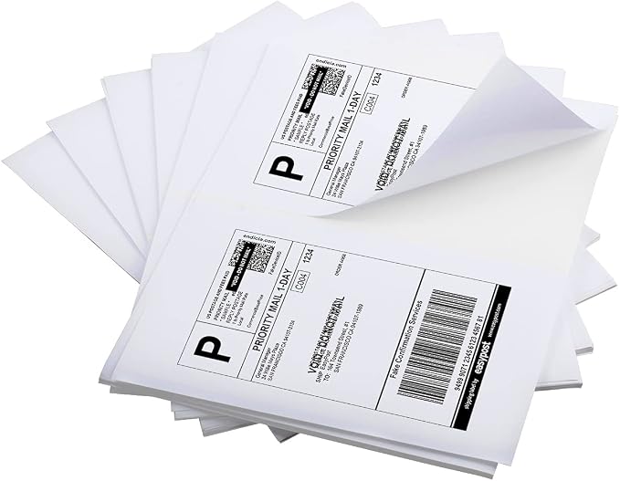 Round Corner 8.5" x 5.5" Address Labels, Half Sheet Shipping Labels, 150 Sheets Self Adhesive Mailing Labels for Laser & Inkjet Printers