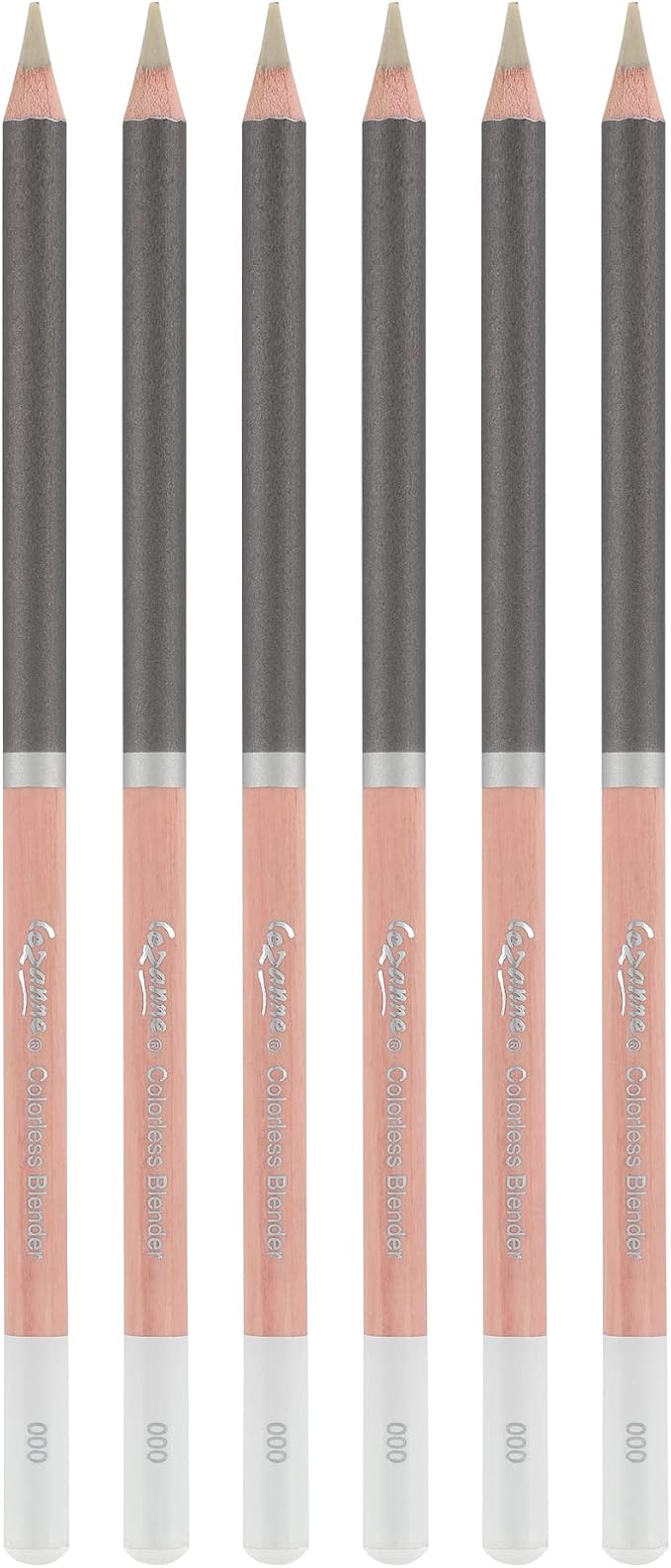 Cezanne Creative Mark Premium Colorless Blender Pencil 6 Pack - Highly-Pigmented Drawing Pencils - Coloring Pencils for Drawing, Blending, Coloring, and More