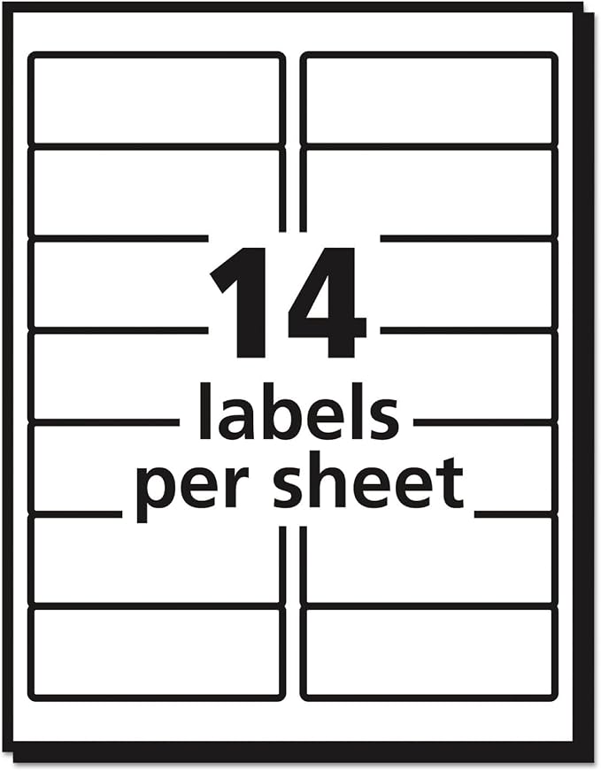 Avery 5162 Easy Peel Address Labels, Laser Print, 1-1/3-Inch x 4-Inch, White, 1400/Box