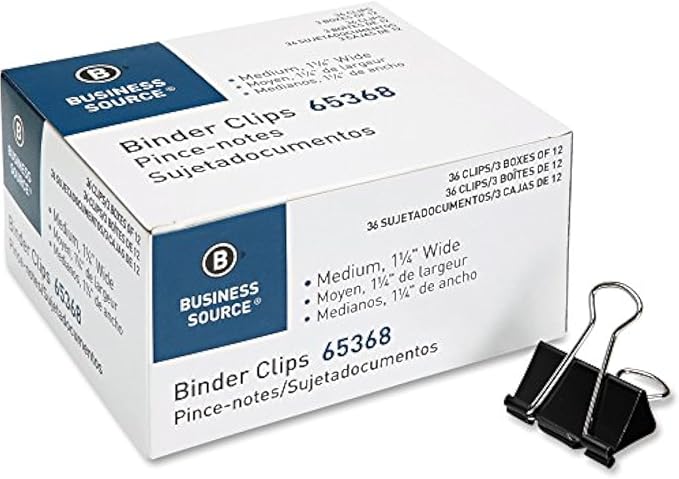 Business Source Medium 36-count Binder Clips (Pack of 36)