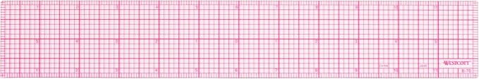 Westcott 8ths Graph Transparent Beveled Edge Ruler, Zero Centering Scale, Durable Laminated Finish,12-Inch, Office, Drafting, Sewing, Engineering, School Supplies (Pack of 144)