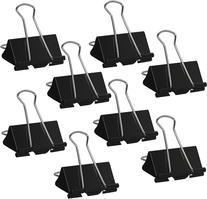 Medium Binder Clips 1.6 Inch (60 Pack), Large Binder Clips Medium Paper Clamps for Office and Home Supplies, Black | Large binder Clips medium paper clamps for Office and Home Supplies