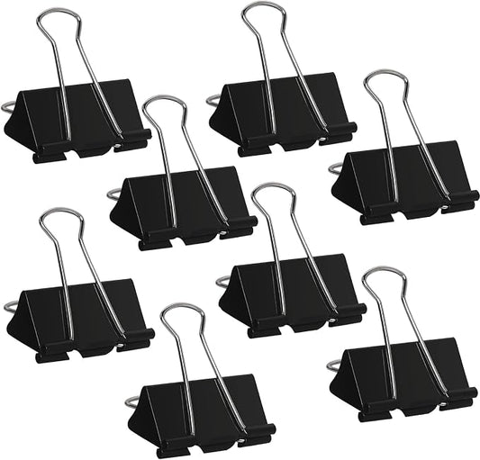Medium Binder Clips 1.6 Inch (60 Pack), Large Binder Clips Medium Paper Clamps for Office and Home Supplies, Black | Large binder Clips medium paper clamps for Office and Home Supplies