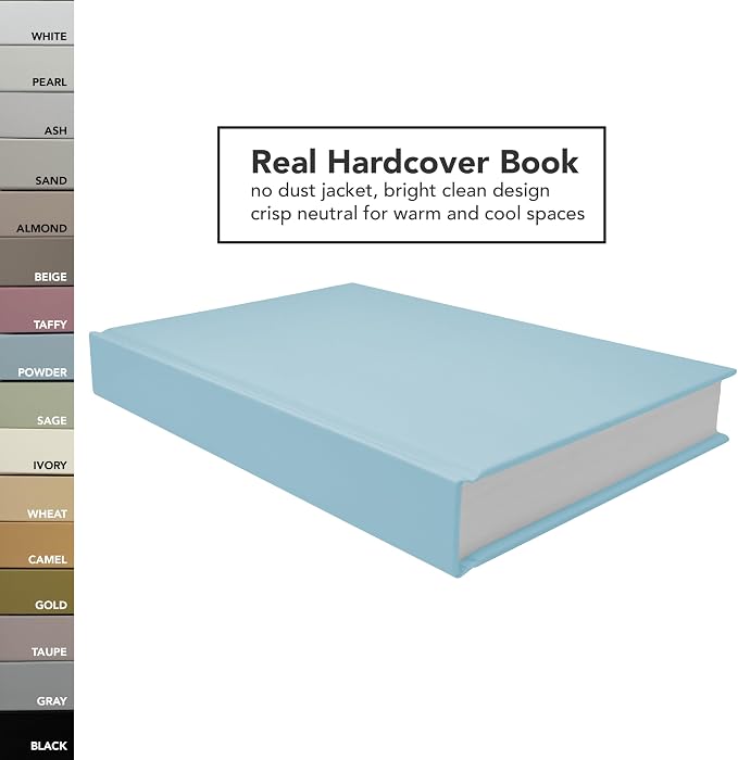 CovoBook™ Blank Hardcover | Premium Sketchbook Journal Guest Book | Photo Prop Home Decor (Powder, Size 9)