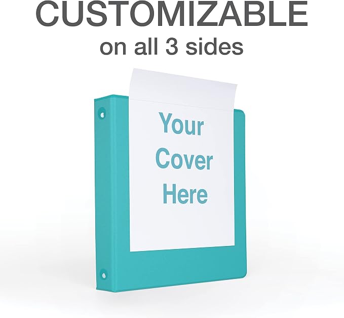 Oxford Cardinal 3 Ring Binders, Binders for School and Office, Durable 1.5 Inch, Round Rings, Holds 350 Sheets, ClearVue Presentation View, Non-Stick, Assorted Bright Colors, 8 Pack (79553)