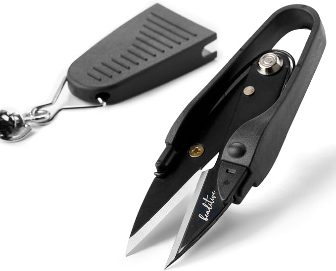 Beaditive Premium Thread Snips - Thread, Yarn, Embroidery Snipper for Sewing, Quilting, Knitting, Jewelry Making - High-Carbon Steel Blades with Protective Cap and Lanyard