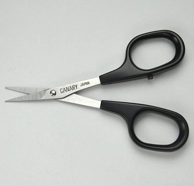 CANARY Japanese Mini Detail Scissors 4", Small Precision Scissors for Paper Crafting, Fabric Cutting, Art Crafts, Eyebrows, Nose Hair, Made in JAPAN