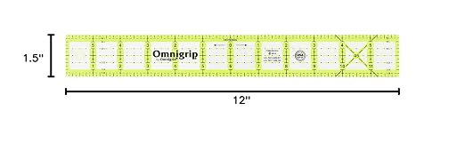 Omnigrid Ruler, 1-? x 12-Inch, Clear