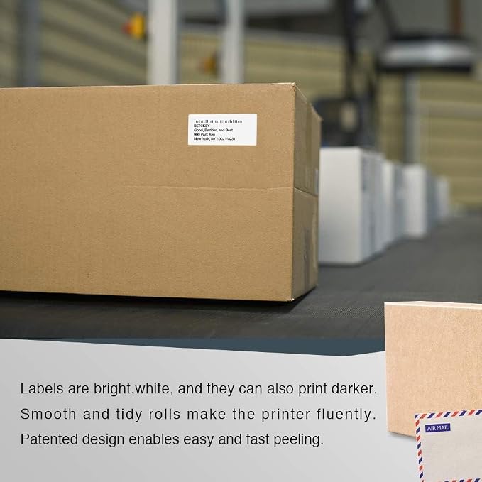 BETCKEY - Compatible DYMO 30330 (3/4" x 2") Multipurpose Labels - Compatible with DYMO Labelwriter 450, 4XL, NOT FIT 550 & 5XL [10 Rolls/5000 Labels]
