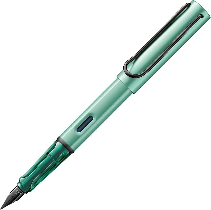 LAMY AL-star mint - Fountain Pen with ergonomic grip & polished steel nib in size EF - lightweight aluminum body - including LAMY T 10 blue cartridge - Right-Handed