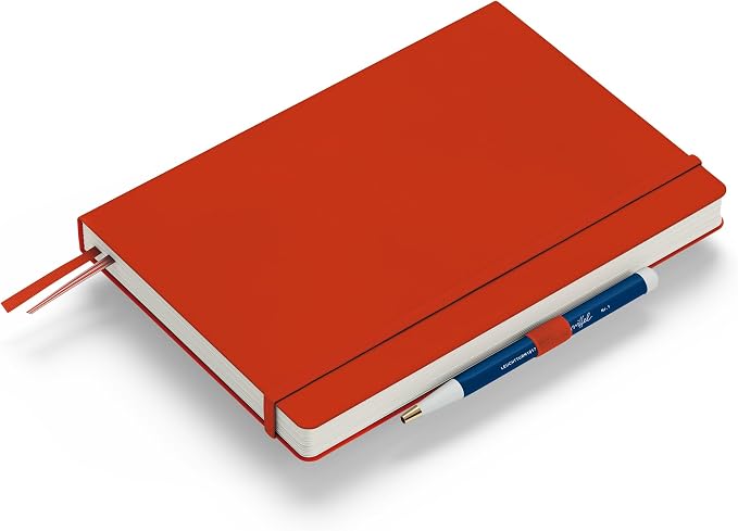 LEUCHTTURM1917 - Notebook Hardcover Medium A5-251 Numbered Pages for Writing and Journaling (Fox Red, Dotted)