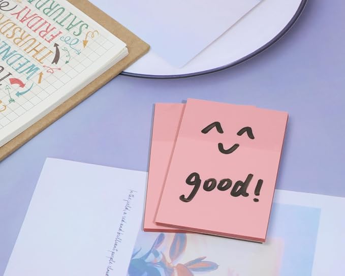 ONLYKXY 2 Pack Rectangle Transparent Sticky Notes 2.95x1.96inch Waterproof Index Sticker Self-Stick Book Tabs 100 Sheets PET Markers Sticky Notes Pad (Pink)