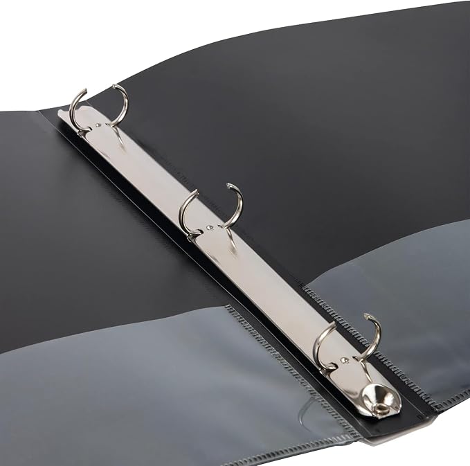 (50 Pack) 2 Inch Binders 3 Ring Hardcover Binders in Bulk with Clear View Cover, Pockets for Classroom, Office, Portfolios | Bulk School, Teacher, Office Supplies (Black & White Mix Pack)