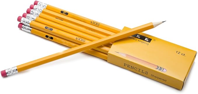 SKKSTATIONERY 576 Count Pre-sharpened #2 Pencils with Erasers – Bulk Yellow HB Lead Pencils for Classroom, Office & Back to School, 4 Boxes of 144 – No.2 Pencil Set