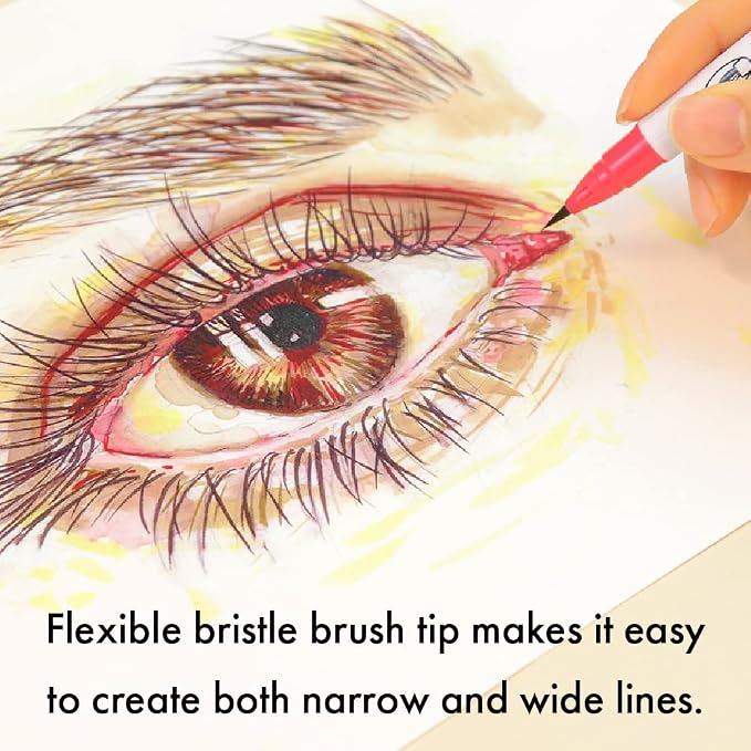 Kuretake ZIG CLEAN COLOR Real Brush 6 colors set 'Portrait colors Ⅱ' for illustration, design art, lettering, calligraphy, drawing