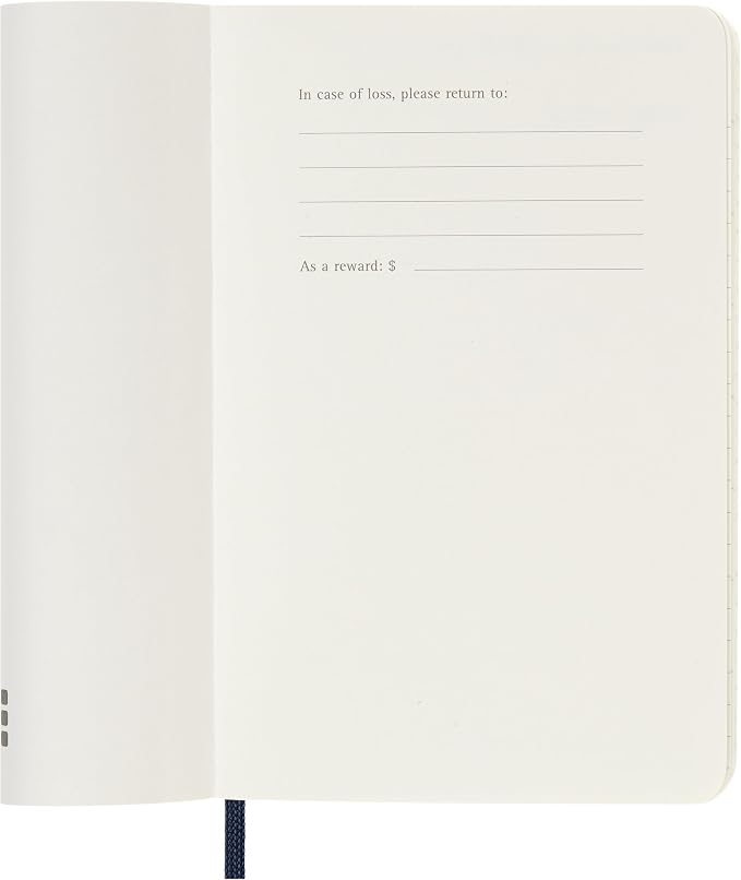 Moleskine 2026-27 18-Month Weekly Planner, Pocket, Sapphire Blue, Softcover | July 2026-December 2027 Pocket (3.5" x 5.5") 208-page weekly planner with weekly spreads, ruled notes pages, and stickers.