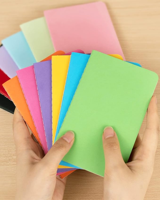 Gwybkq Small Lined Notepads Bulk 120 Pack (30 Sheets/60 Pages) Mini Journal Pocket Notebooks Set Colorful Cover Notebooks for Kids 3.5 x 5.5 Inches