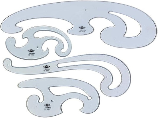 ALVIN French Curve Ruler Set of 8 Model FC88 Drafting Drawing Measuring Tool Multipurpose for Design Drafting or Sewing 5.25", 6.5", 8", 8.5", 12.5" and 10.25"
