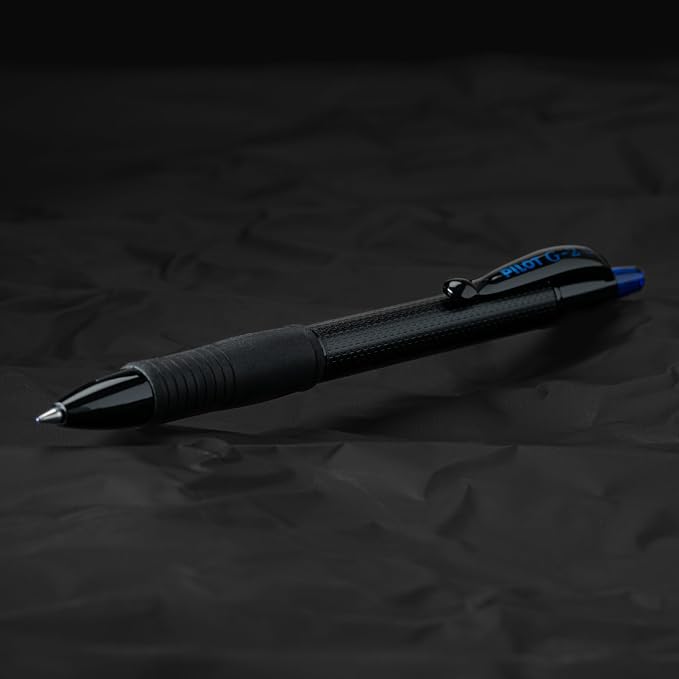 Pilot G2 Edge Blue Pens, Premium Gel Roller Pens, Sensory Writing Experience, 12ct box, Fine Point 0.7 mm