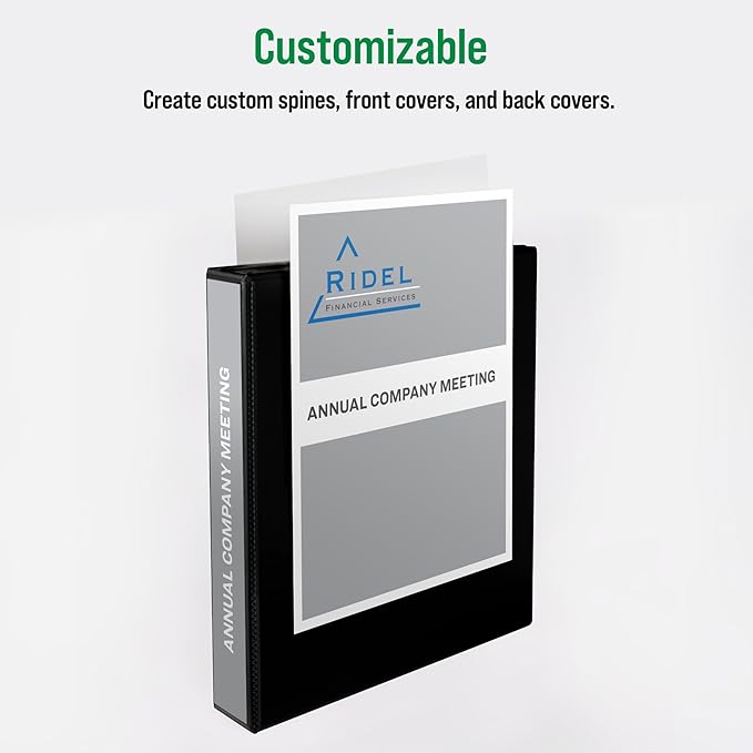 Office Essentials Economy View 3 Ring Binders, 1.5" Round Rings, 2.1" Spine, 275-Sheet Capacity, White Binders (12-Pack of 03426)
