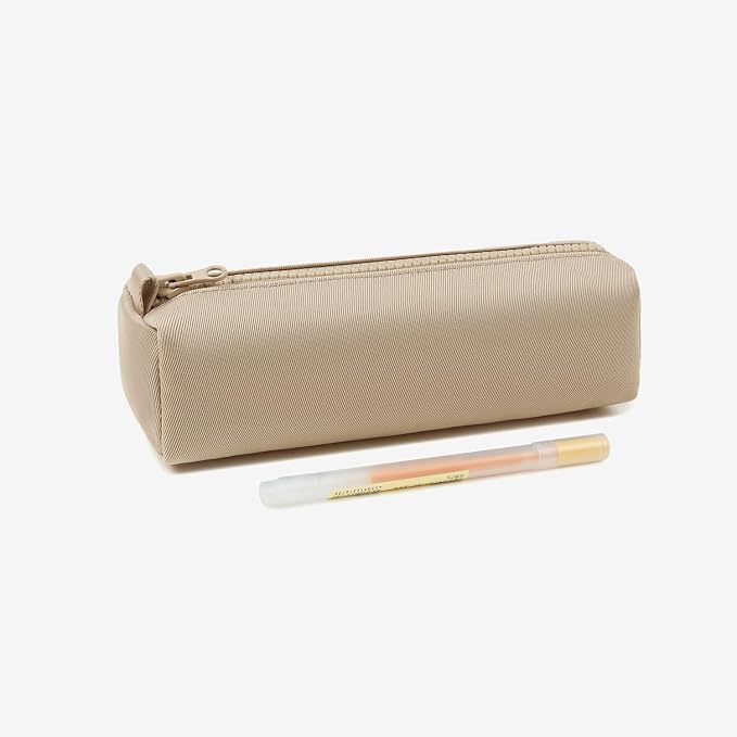 Pencil Case Lightweight and Durable Ideal Pencil Pouch for School and Office Supplies (Khaki,Oxford)