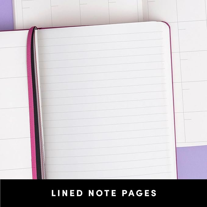 PAPERAGE Undated Weekly & Monthly Hardcover Planner (Blush), 5.6 in x 8 in, Includes Lined Note Pages & 2 Sticker Sheets