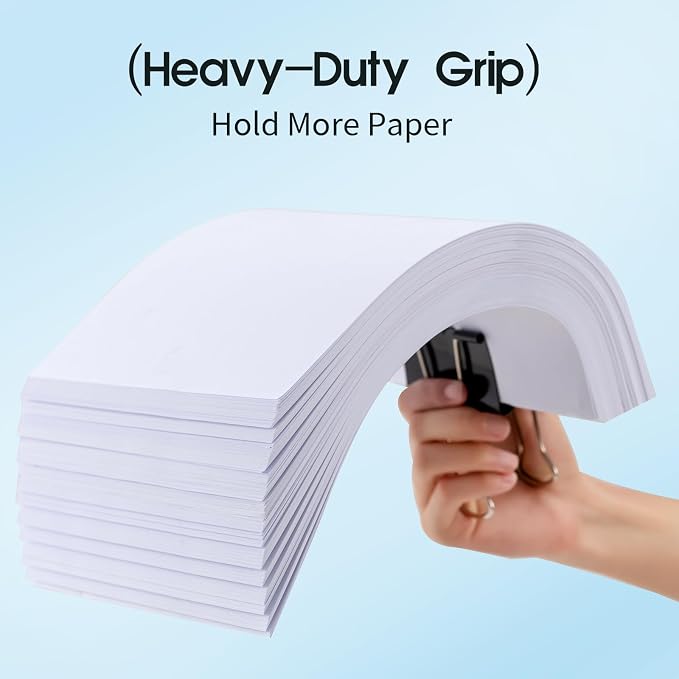 3 Inch Jumbo Binder Clips, Extra Large Heavy Duty Black Metal Paper Clamps, 18Pack, 1.5 Inch Capacity for Thick Document, Curtain & Storage Bag