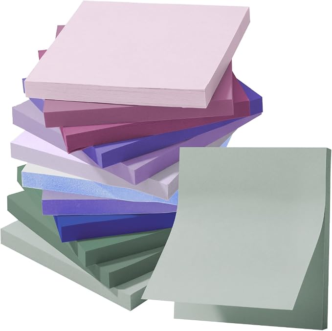 Mr. Pen- Sticky Notes, 3"x3", 12 Pads, 600 Sheets, Colorful | Sticky Notes Bulk, Self-Stick Note Pads, Perfect for Office, School, Home, Study & Organization