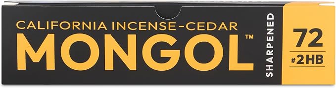 Mongol Classic Incense Cedar #2 Pencil - 72-Pack - Pre-sharpened, European Graphite Core, US Grown Cedar, Smudge Free Eraser – Nontoxic PMA Certified