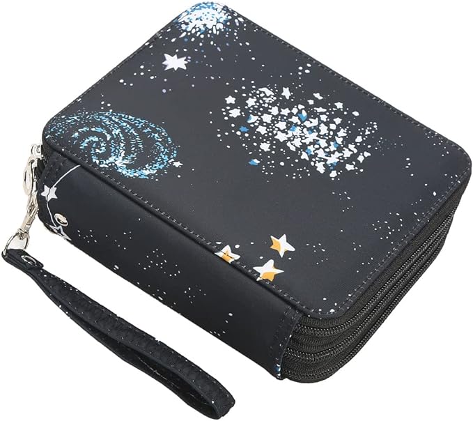 Portable Colored Pencil Case-72 Slots Colored Pencil Case Organizer with Zipper for Watercolor Pens, Pencil Case Organizer for Artist