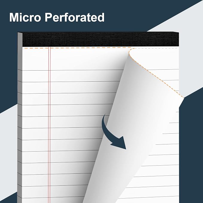 8 Pack Legal Pads 4x6 Inch 30 Sheets Mini Lined Paper Pads for Office Supplies Taking Notes/Writing List, Small Notepads College Ruled Legal Memo Pad for Home, Office, School, or Business Writing Pad