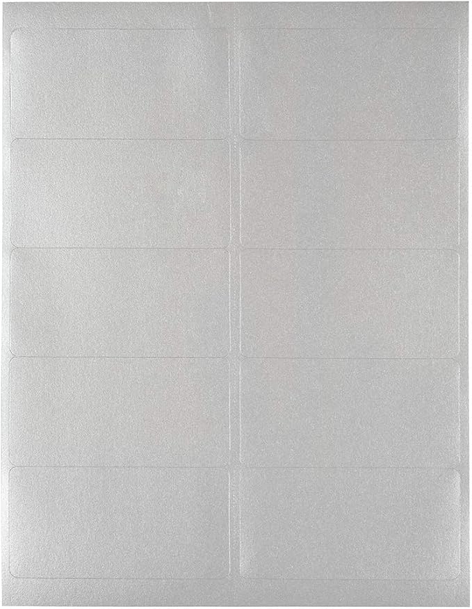 JAM PAPER Shipping Address Labels - Standard Mailing - 2 x 4 - Silver Metallic - 120/Pack
